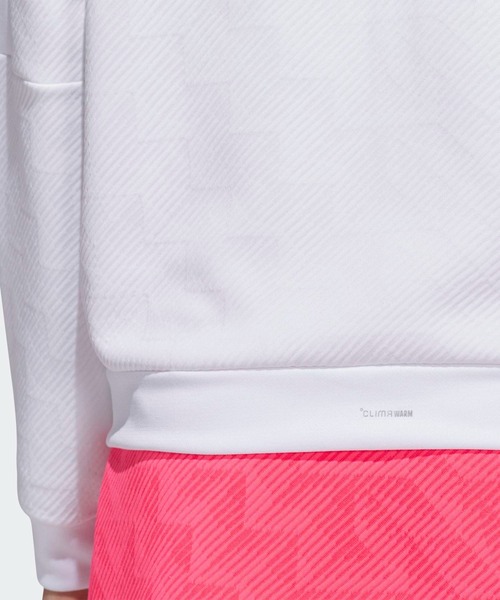 adidas(アディダス)の「クライマウォーム ジャカード パターンド フルジップ ジャケット【adidas Golf/アディダスゴルフ】(ブルゾン・レディース・ホワイト・XX-LARGE/LARGE/MEDIUM/SMALL/X-LARGE/X-SMALL)」の4枚目の写真