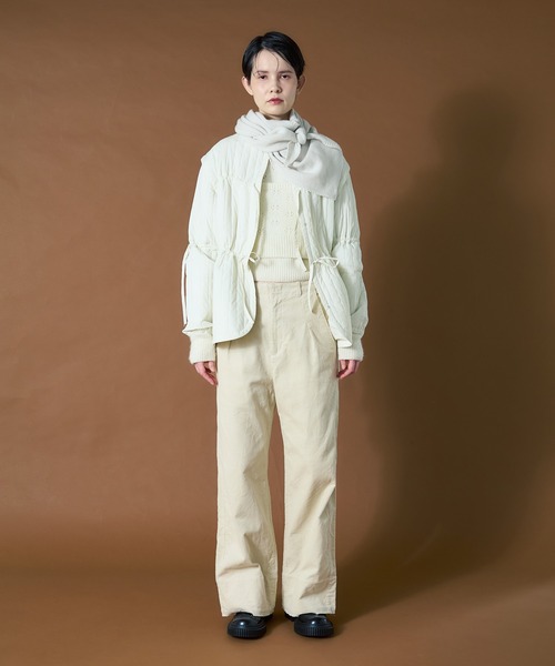THE GOODLAND MARKET(ザグッドランドマーケット)の「cwtch CORDUROY WIDE PANTS(その他パンツ・レディース・ボルドー/アイボリー/ネイビー・2/1)」の4枚目の写真