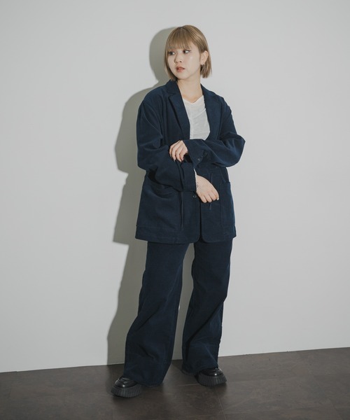 THE GOODLAND MARKET(ザグッドランドマーケット)の「cwtch CORDUROY WIDE PANTS(その他パンツ・レディース・ボルドー/アイボリー/ネイビー・2/1)」の15枚目の写真
