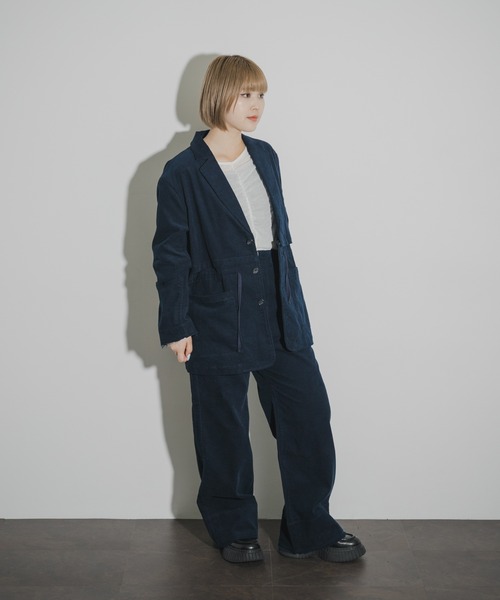 THE GOODLAND MARKET(ザグッドランドマーケット)の「cwtch CORDUROY WIDE PANTS(その他パンツ・レディース・ボルドー/アイボリー/ネイビー・2/1)」の16枚目の写真