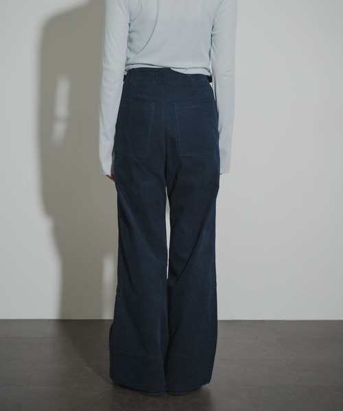 THE GOODLAND MARKET(ザグッドランドマーケット)の「cwtch CORDUROY WIDE PANTS(その他パンツ・レディース・ボルドー/アイボリー/ネイビー・2/1)」の10枚目の写真