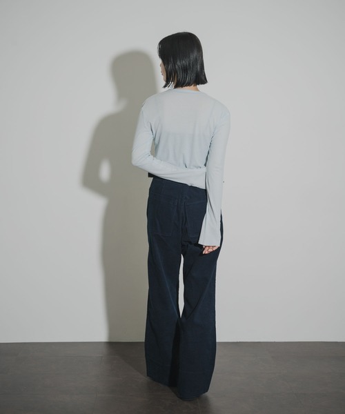 THE GOODLAND MARKET(ザグッドランドマーケット)の「cwtch CORDUROY WIDE PANTS(その他パンツ・レディース・ボルドー/アイボリー/ネイビー・2/1)」の12枚目の写真