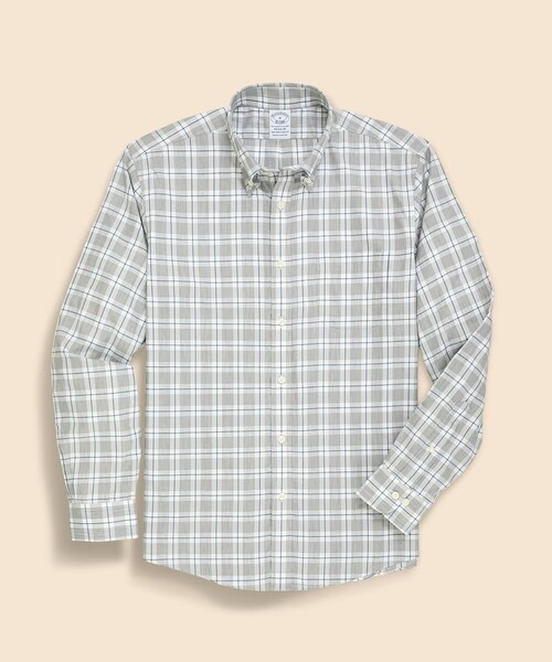 BROOKS BROTHERS(ブルックスブラザーズ)の「ストレッチコットンツイル チェック カジュアルシャツ Regular Fit(シャツ/ブラウス・メンズ・ホワイト×ブルー/ライトブルー/グレー/ネイビー・X-LARGE/SMALL/MEDIUM/LARGE)」の3枚目の写真