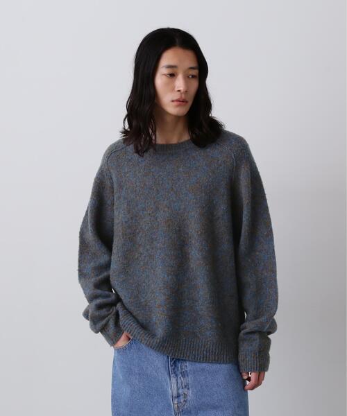 YLEVE(イレーヴ)の「YLEVE / ITARIAN MERINO WOOL MELANGE KNIT PULL OVER(ニット/セーター・メンズ・ネイビー/ブルー・5/4)」の1枚目の写真