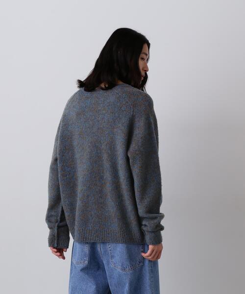 YLEVE(イレーヴ)の「YLEVE / ITARIAN MERINO WOOL MELANGE KNIT PULL OVER(ニット/セーター・メンズ・ネイビー/ブルー・5/4)」の6枚目の写真