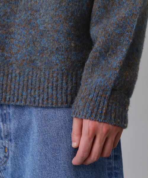 YLEVE(イレーヴ)の「YLEVE / ITARIAN MERINO WOOL MELANGE KNIT PULL OVER(ニット/セーター・メンズ・ネイビー/ブルー・5/4)」の9枚目の写真