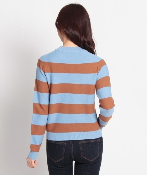 AG by aquagirl（エージーバイアクアガール）の「ワイドピッチボーダーニット（ニット/セーター・レディース・ホワイト/グレー/ブルー・38）」の6枚目の写真