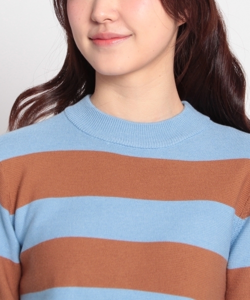 AG by aquagirl（エージーバイアクアガール）の「ワイドピッチボーダーニット（ニット/セーター・レディース・ホワイト/グレー/ブルー・38）」の7枚目の写真