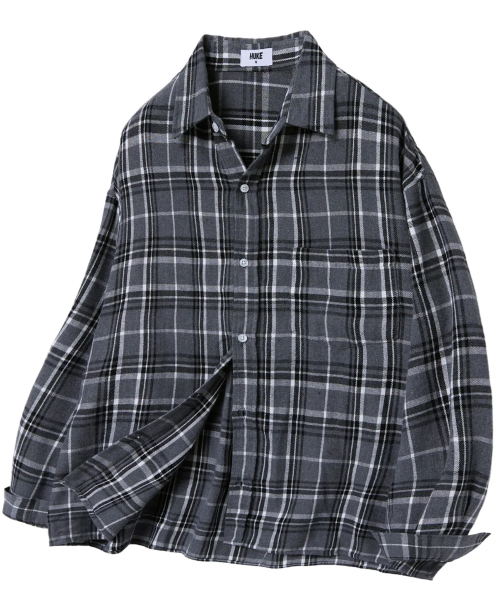 HUKE(ヒューク)の「ザ ステディ チェックシャツ (ヴィンテージチャコール)(シャツ/ブラウス・メンズ・その他・MEDIUM/LARGE)」の1枚目の写真