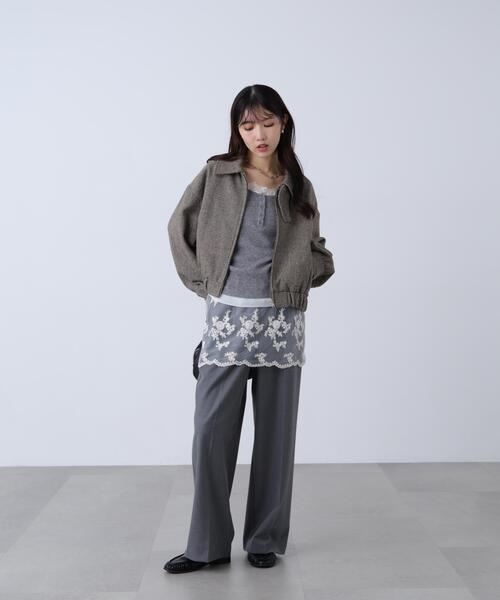 FREE'S MART（フリーズマート）の「◆レースセットストレートワイドパンツ（その他パンツ・レディース・ブラウン/グレー・SMALL/MEDIUM）」の16枚目の写真