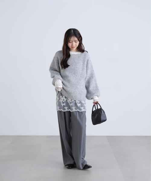 FREE'S MART（フリーズマート）の「◆レースセットストレートワイドパンツ（その他パンツ・レディース・ブラウン/グレー・SMALL/MEDIUM）」の18枚目の写真