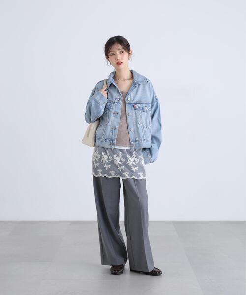 FREE'S MART（フリーズマート）の「◆レースセットストレートワイドパンツ（その他パンツ・レディース・ブラウン/グレー・SMALL/MEDIUM）」の20枚目の写真