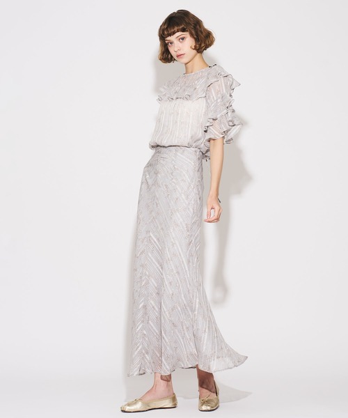 ME COUTURE（ミークチュール）の「25th シアーノスタルフルールスカート（スカート・レディース・アイボリー/ライトブルー・1/0）」の5枚目の写真