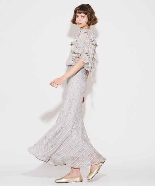 ME COUTURE（ミークチュール）の「25th シアーノスタルフルールスカート（スカート・レディース・アイボリー/ライトブルー・1/0）」の6枚目の写真
