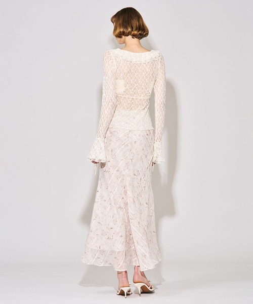 ME COUTURE（ミークチュール）の「25th シアーノスタルフルールスカート（スカート・レディース・アイボリー/ライトブルー・1/0）」の9枚目の写真