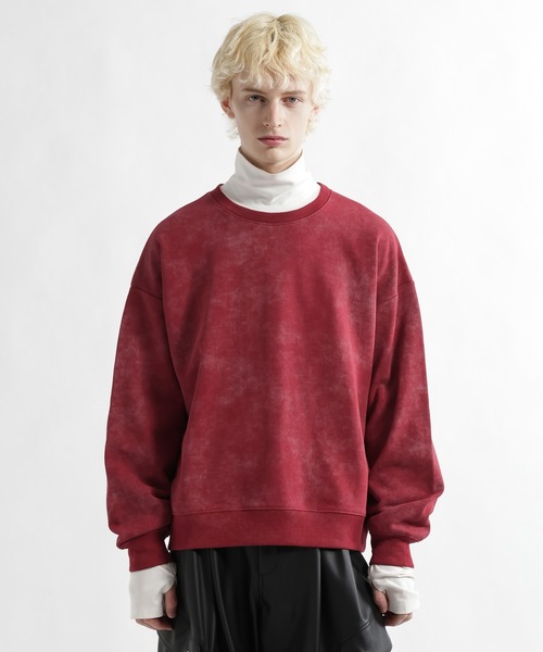 HARE（ハレ）の「フラワーアートピグメントバックプリントスウェット(HARE)（スウェット・メンズ・グレー/レッド/ブラック・FREE）」の3枚目の写真