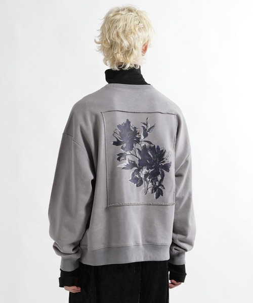 HARE（ハレ）の「フラワーアートピグメントバックプリントスウェット(HARE)（スウェット・メンズ・グレー/レッド/ブラック・FREE）」の16枚目の写真