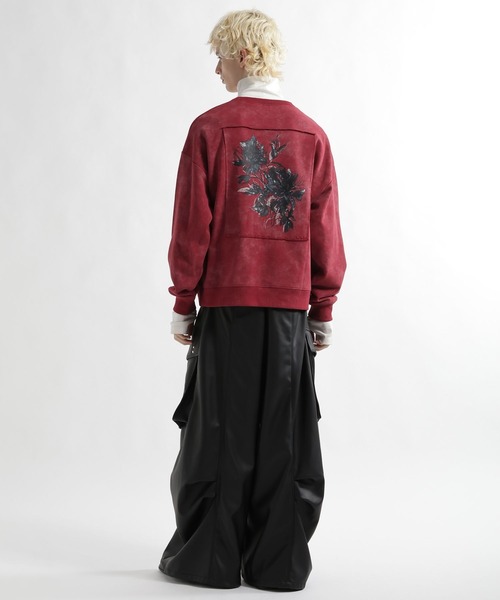 HARE（ハレ）の「フラワーアートピグメントバックプリントスウェット(HARE)（スウェット・メンズ・グレー/レッド/ブラック・FREE）」の10枚目の写真