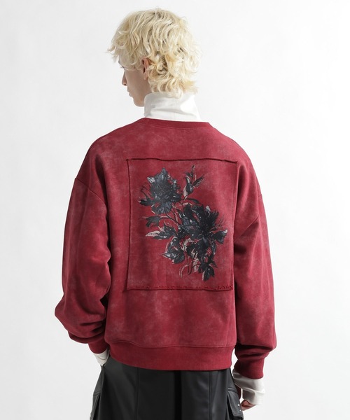 HARE（ハレ）の「フラワーアートピグメントバックプリントスウェット(HARE)（スウェット・メンズ・グレー/レッド/ブラック・FREE）」の18枚目の写真