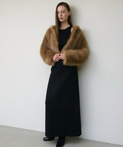 OYY（オーワイワイ）の「カエル ウール マキシロング スカート_ブラック（スカート・レディース・ブラック・SMALL/MEDIUM）」の2枚目の写真