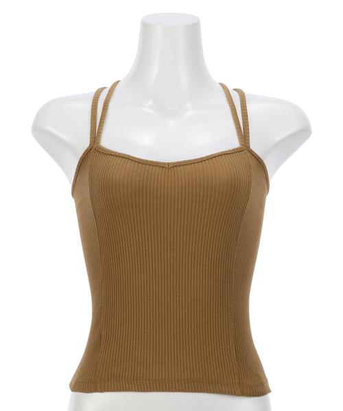 Another Edition(アナザーエディション)の「スパンテレコキャミソール/AEMFC TCスパンテレコキャミ◆(キャミソール・レディース・ホワイト/ブラック/ベージュ/ネイビー・FREE)」の1枚目の写真