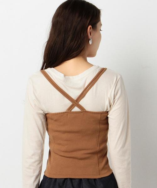 Another Edition(アナザーエディション)の「スパンテレコキャミソール/AEMFC TCスパンテレコキャミ◆(キャミソール・レディース・ホワイト/ブラック/ベージュ/ネイビー・FREE)」の5枚目の写真