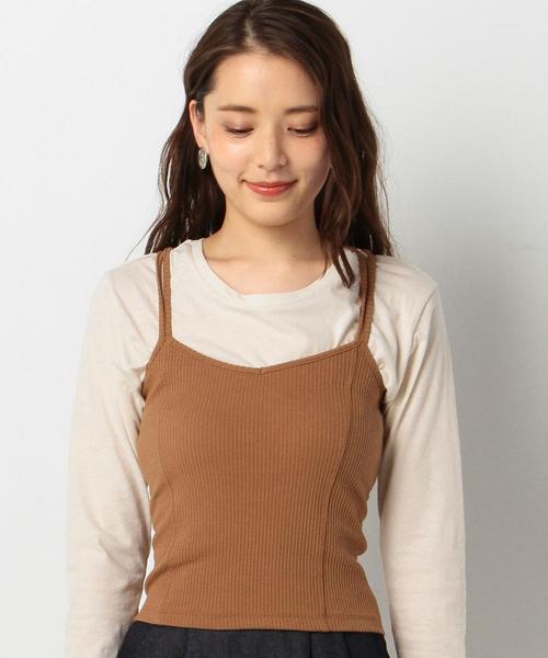 Another Edition(アナザーエディション)の「スパンテレコキャミソール/AEMFC TCスパンテレコキャミ◆(キャミソール・レディース・ホワイト/ブラック/ベージュ/ネイビー・FREE)」の6枚目の写真