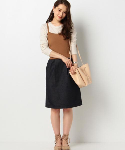 Another Edition(アナザーエディション)の「スパンテレコキャミソール/AEMFC TCスパンテレコキャミ◆(キャミソール・レディース・ホワイト/ブラック/ベージュ/ネイビー・FREE)」の8枚目の写真