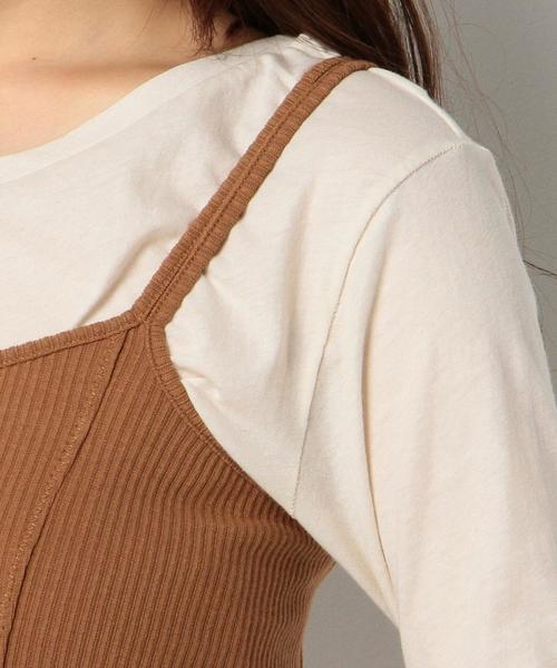 Another Edition(アナザーエディション)の「スパンテレコキャミソール/AEMFC TCスパンテレコキャミ◆(キャミソール・レディース・ホワイト/ブラック/ベージュ/ネイビー・FREE)」の10枚目の写真