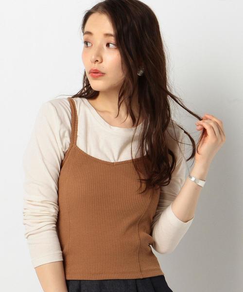 Another Edition(アナザーエディション)の「スパンテレコキャミソール/AEMFC TCスパンテレコキャミ◆(キャミソール・レディース・ホワイト/ブラック/ベージュ/ネイビー・FREE)」の13枚目の写真