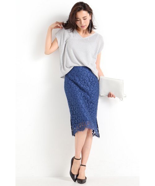 Noble（ノーブル）の「ギマコットン ドチガイテンジク2WAYプルオーバー◆（ニット/セーター・レディース・ベージュ/ライトグレー/ブラック・FREE）」の6枚目の写真