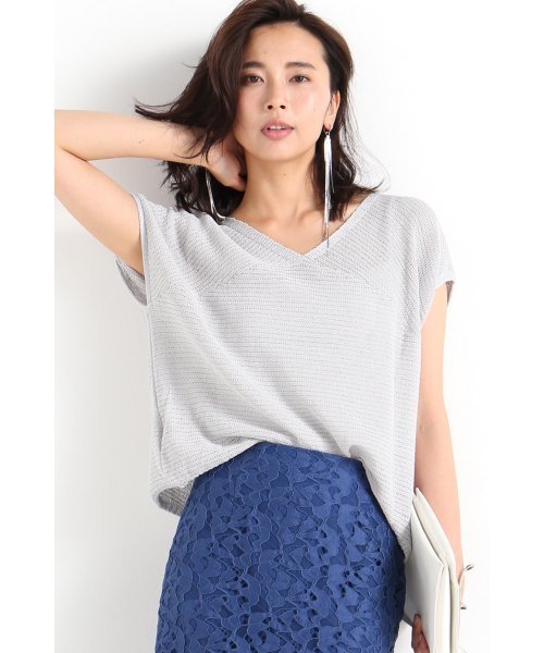 Noble（ノーブル）の「ギマコットン ドチガイテンジク2WAYプルオーバー◆（ニット/セーター・レディース・ベージュ/ライトグレー/ブラック・FREE）」の21枚目の写真