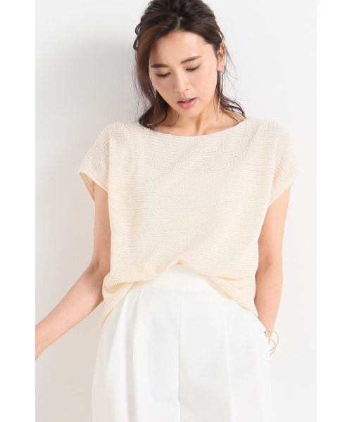 Noble（ノーブル）の「ギマコットン ドチガイテンジク2WAYプルオーバー◆（ニット/セーター・レディース・ベージュ/ライトグレー/ブラック・FREE）」の20枚目の写真