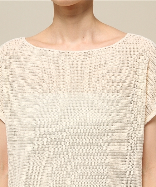 Noble（ノーブル）の「ギマコットン ドチガイテンジク2WAYプルオーバー◆（ニット/セーター・レディース・ベージュ/ライトグレー/ブラック・FREE）」の16枚目の写真