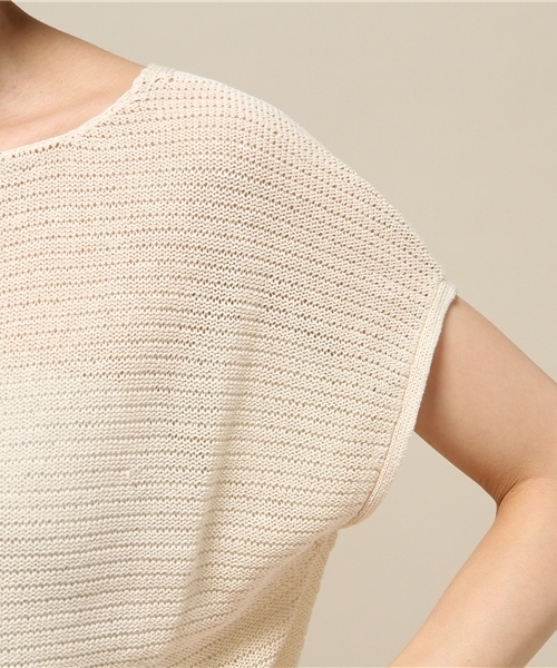 Noble（ノーブル）の「ギマコットン ドチガイテンジク2WAYプルオーバー◆（ニット/セーター・レディース・ベージュ/ライトグレー/ブラック・FREE）」の17枚目の写真