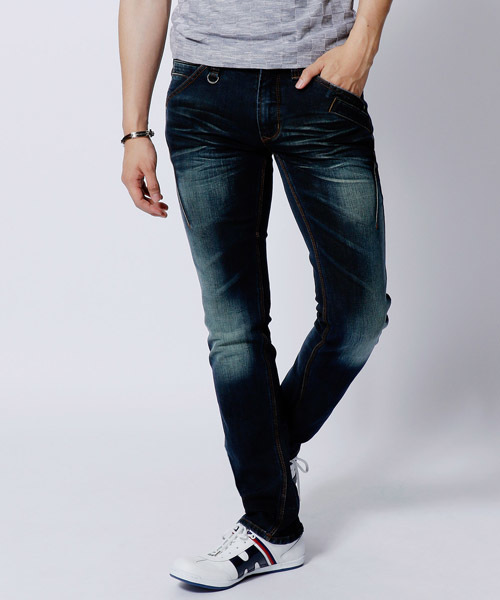 NICOLE CLUB FOR MEN（ニコルクラブフォーメン）の「ライクラストレッチデニムパンツ（デニムパンツ・メンズ・ホワイト/ネイビー/ターコイズブルー・LARGE/X-LARGE/MEDIUM/SMALL）」の8枚目の写真