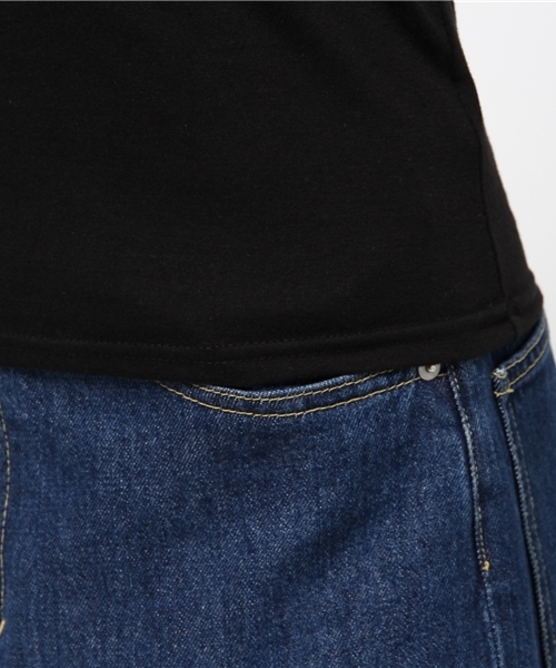 MOUSSY（マウジー）の「PEOPLE POWER RINGER TSJ（Tシャツ/カットソー・レディース・ホワイト/イエロー/ブラック・1/2）」の6枚目の写真