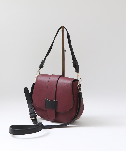LOWELL things（ロウェル　シングス）の「配色サドルBAG（ショルダーバッグ・レディース・ブラック/ワイン/カーキ・FREE）」の12枚目の写真