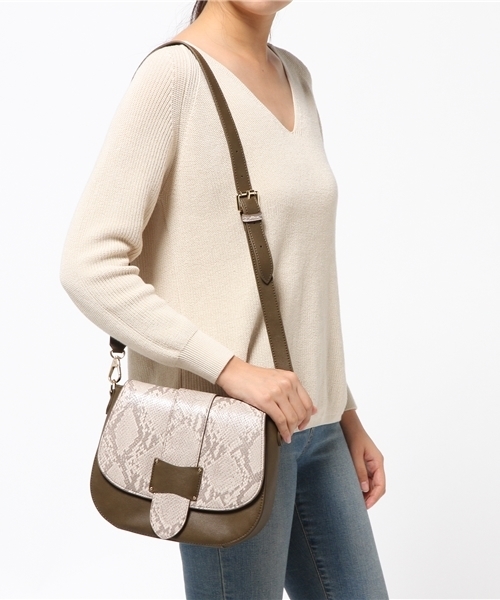 LOWELL things（ロウェル　シングス）の「配色サドルBAG（ショルダーバッグ・レディース・ブラック/ワイン/カーキ・FREE）」の18枚目の写真