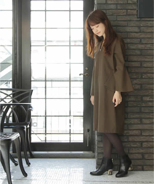 SESTO（セスト）の「チャンキーヒールのバックファスナーショートブーツ（ブーツ・レディース・ブラック系その他/ブラック系その他2/ブラウン系その他/ダークブラウン/ブラック・L/3L/S/M/LL）」の12枚目の写真