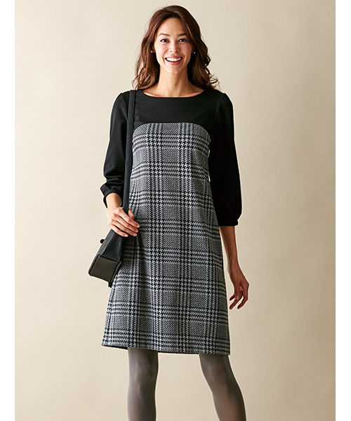 Fabia ファビア の グレンチェックワンピース ワンピース Wear