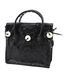 GRACE CONTINENTAL | カービングバッグ柄小　エスニック(ハンドバッグ)