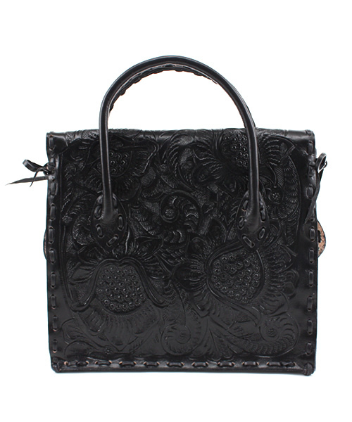 GRACE CONTINENTAL（グレースコンチネンタル）の「カービングバッグ柄小　エスニック（ハンドバッグ・レディース・ブラウン/ダークブラウン/ブラック・ﾌﾘ-）」の11枚目の写真