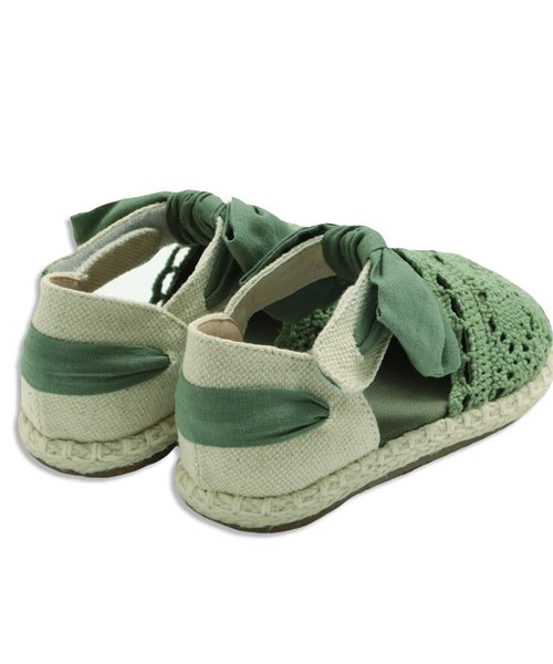 apres les cours（アプレレクール）の「リボンエスパドサンダル（サンダル・キッズ・サーモンピンク/ネイビー/カーキ・18/15 /20/14/21/17/16/19）」の4枚目の写真