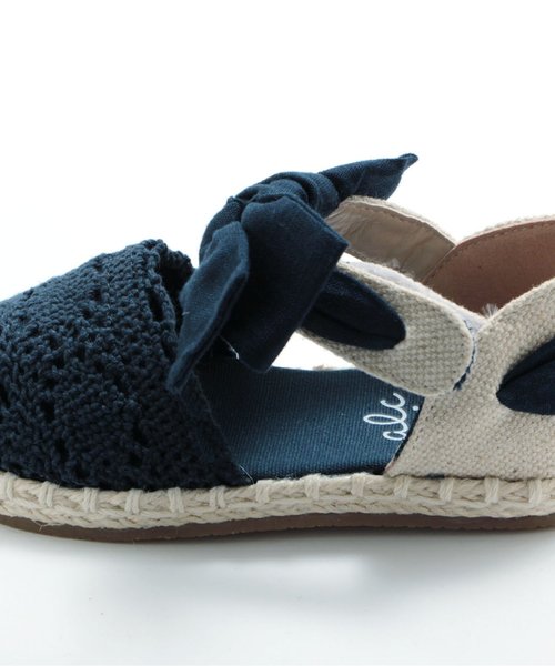 apres les cours（アプレレクール）の「リボンエスパドサンダル（サンダル・キッズ・サーモンピンク/ネイビー/カーキ・18/15 /20/14/21/17/16/19）」の7枚目の写真