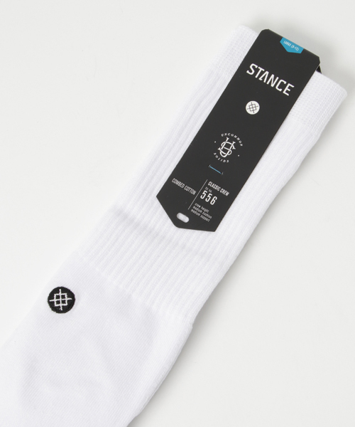 STANCE（スタンス）の「メンズ スタンス ソックス 無地 ワンポイント STANCE SOCKS ICON（ソックス/靴下・メンズ・ブラック/ホワイト/ピンク・LARGE）」の4枚目の写真