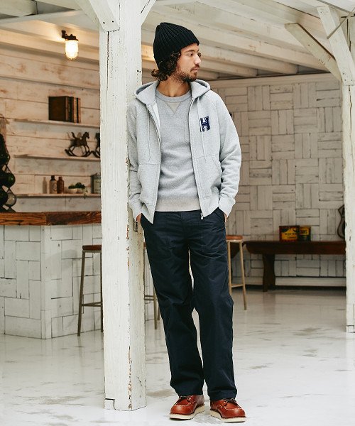 HYSTERIC GLAMOUR（ヒステリックグラマー）の「BALL刺繍 PK（パーカー・メンズ・トップグレー/ブラック/インディゴブルー・SMALL/MEDIUM/LARGE）」の19枚目の写真