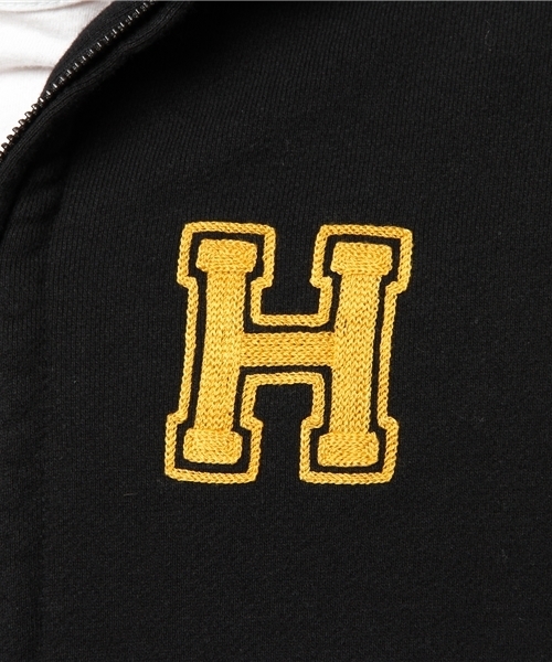 HYSTERIC GLAMOUR（ヒステリックグラマー）の「BALL刺繍 PK（パーカー・メンズ・トップグレー/ブラック/インディゴブルー・SMALL/MEDIUM/LARGE）」の9枚目の写真