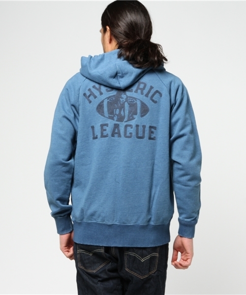 HYSTERIC GLAMOUR（ヒステリックグラマー）の「BALL刺繍 PK（パーカー・メンズ・トップグレー/ブラック/インディゴブルー・SMALL/MEDIUM/LARGE）」の5枚目の写真