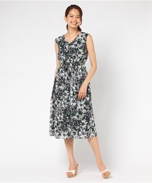 Khaju | Khaju:フラワープリントノースリーブワンピース(ワンピース)